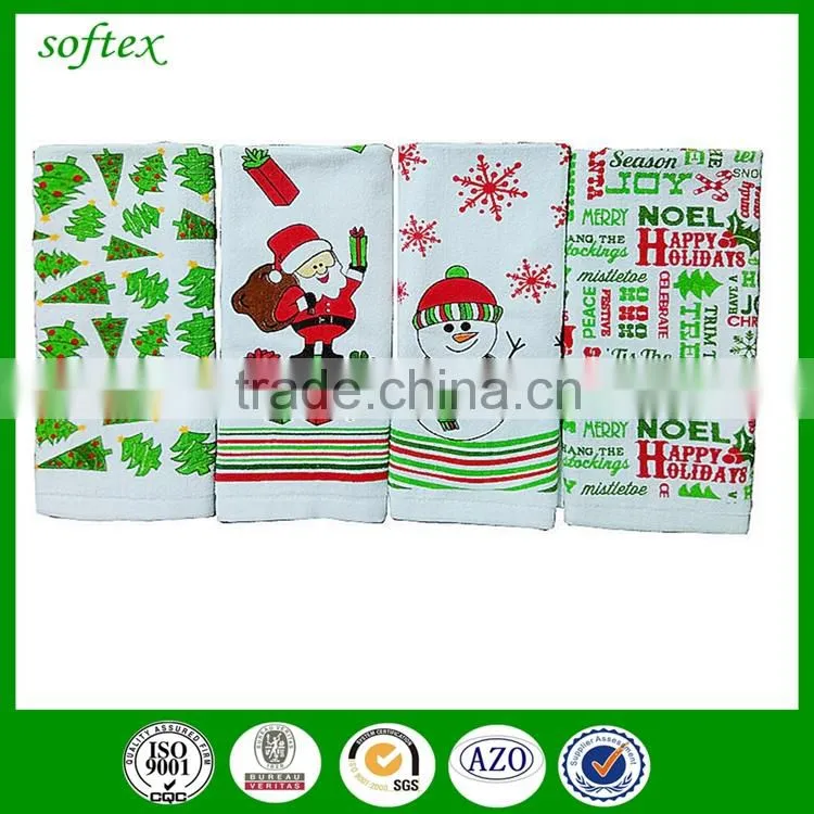 plain white cotton christmas kitchen towels bulk
