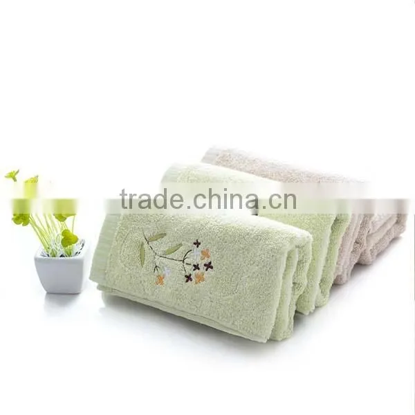 wholesale 100% cotton Sirospun embroidery logo towel towel set