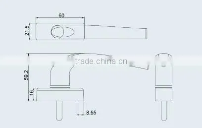 UPVC window handle DTA011