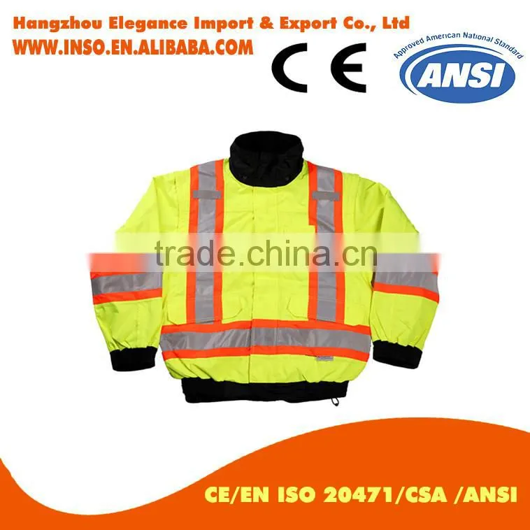 Ansi Class 2 Safety Jacket Cheap High Visible Road Safety Winter Reflective Jacket