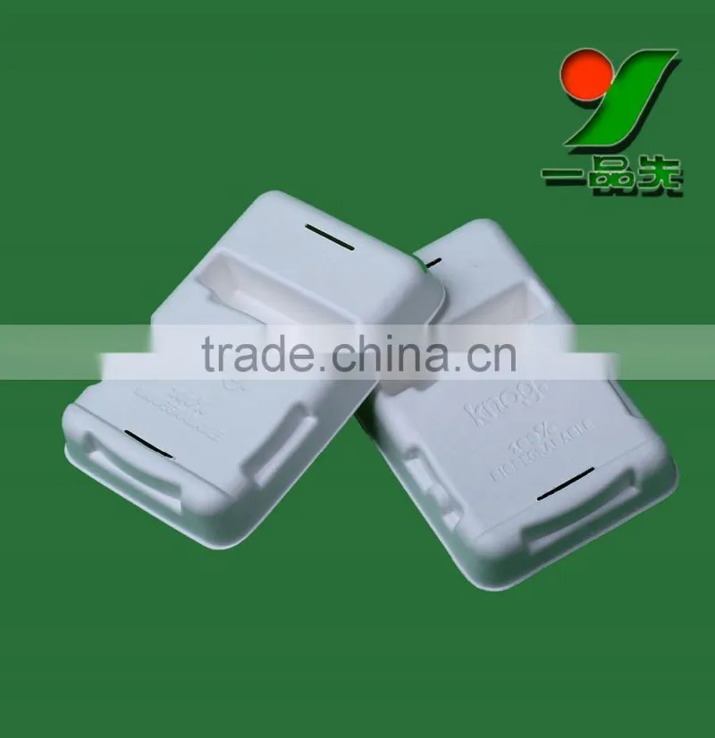 2016 New 100%Biodegradable Nature Sugarcane Bagasse Packaging for Speaker Microphone Molded Recycled Paper Pulp Trays