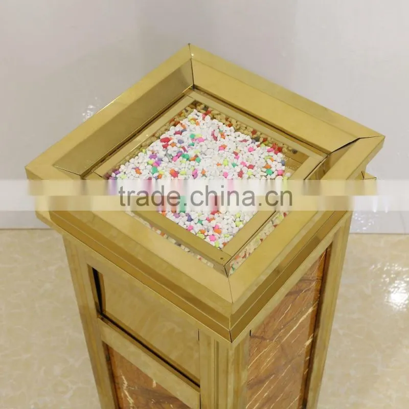 High quality decorated hotel metal dustbin