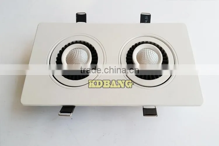 Hiqh quality led 7w square double cob downlight rotate