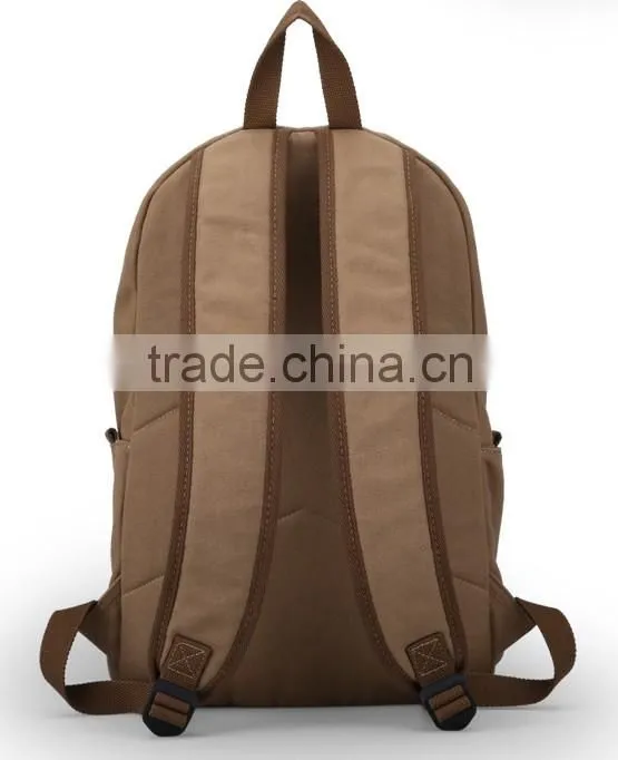 Casual Style Pure Cotton Canvas Backpack Sports Backpack