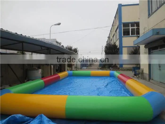 Beautiful design inflatable swimming pool with deck for sale