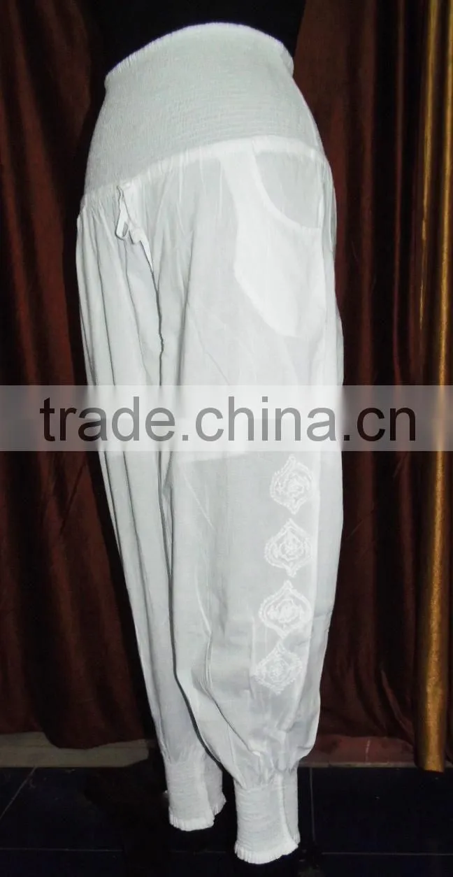Beautiful Indian Alladin Style Trouser / White Afgani Trouser for Women