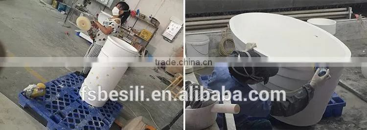 Solid surface sink stone