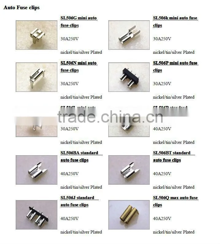 30A 250V Auto Fuse Clips