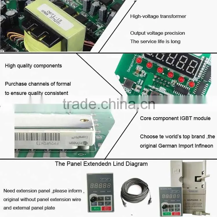 1 to 3 pase motor 0.75kw AC variable speed 220v to 380v frequency converter