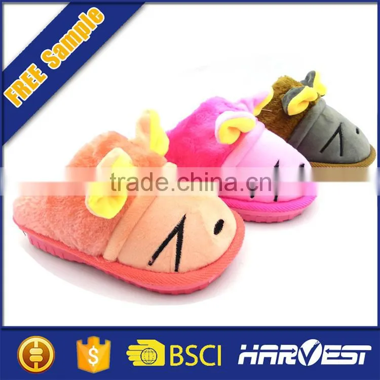 plush animal slippers for women, plush animal pig duck slippers