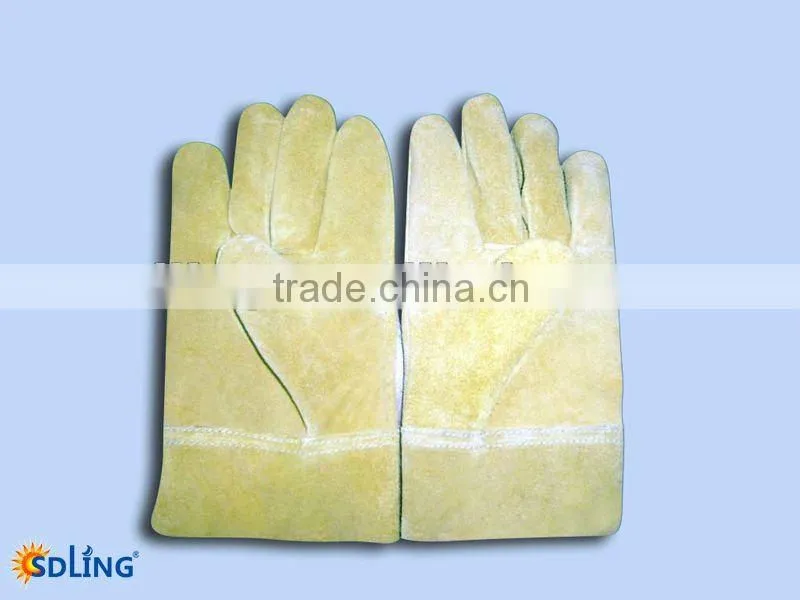 cow split leather welding glove