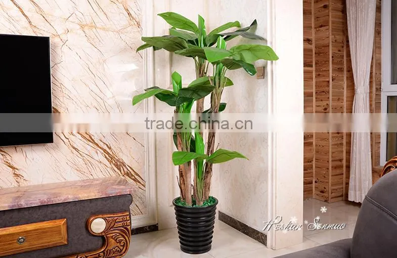 Popular high quality low cost artificial banana tree for indoor decoration