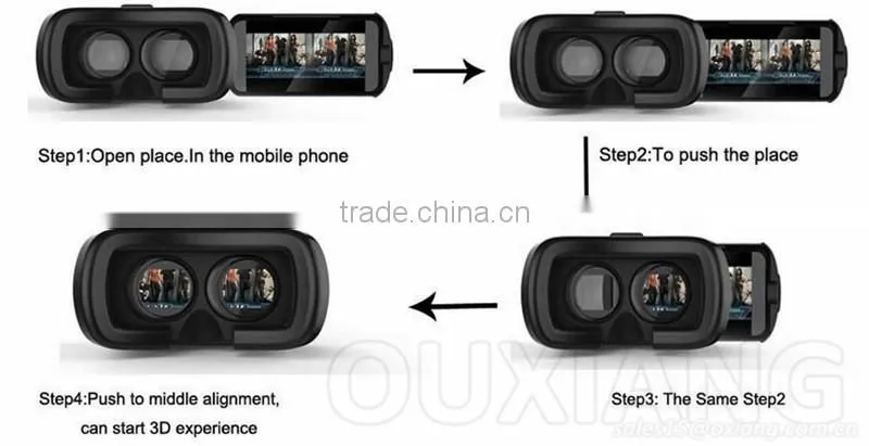 2016 New Design 3D VR glasses virtual reality headset 3d VR BOX VR CASE