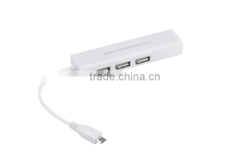 3 Port USB 2.0 Hub 1 Port USB Network Adapter USB to RJ45 Lan Card Ethernet
