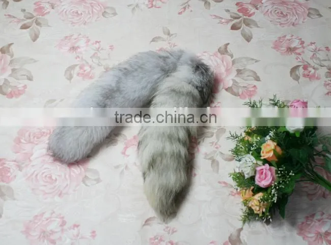 Natural Fox Fur Tail / Dye Color Fox Tail Fur Keychain