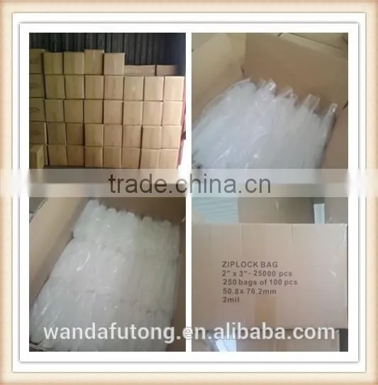 ZLB. No. 5 2"x 3" Zipper Poly Bag, Resealable Plastic Shipping Bags, plastic zipper bag