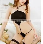 Women one shoulder Sexy Dress Divide Conquer Half Net Black M/L