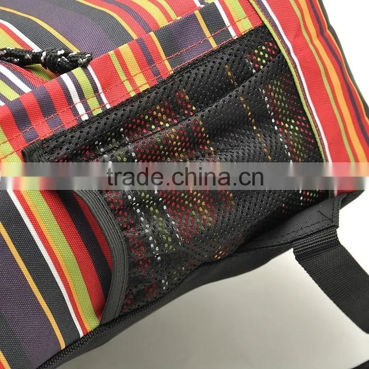 canvas backpack 2016 new fashion backpack stripe sport backpack