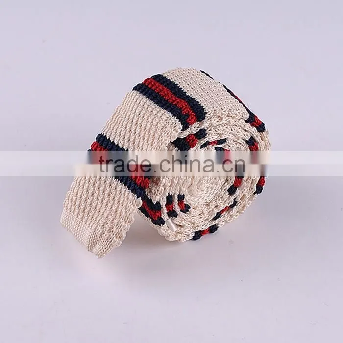 Cotton Knitted Neckties,Hand Knitted Ties,Strip Neckties