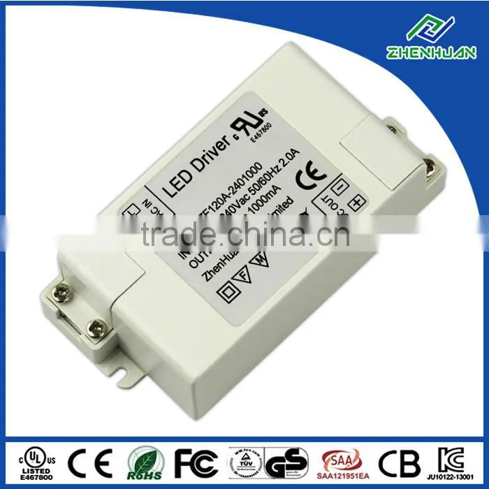 Top brand led driver 24v 1.0a with UL CE approved