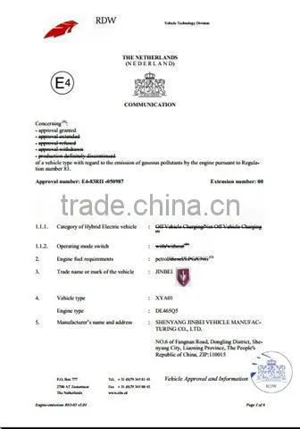 Europe IV Gasoline Engine New China Mini School Bus