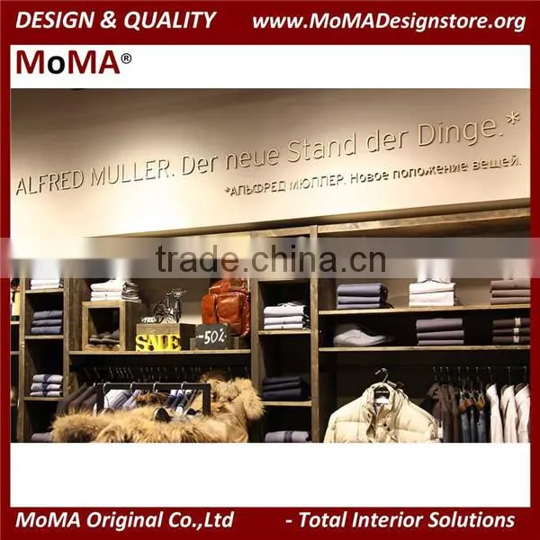 Cube Solid Wood Display Cabinet/Menswear Display Idea/Store Fitting Furniture