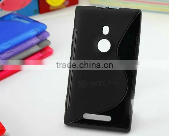 Hot sale S Line simple design TPU Case for Nokia Lumia 925 Soft Gel Skin Case Cover