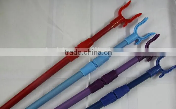 PVC cover and powder coating Telescopic cloth hanger fork with high quanlity