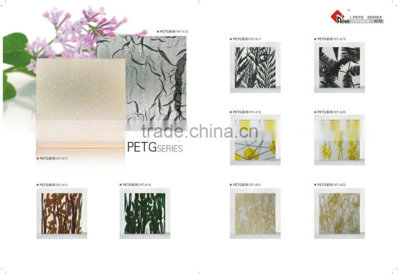 Recycled Decorative Plastic Wall Partition Translucent PETG Panel