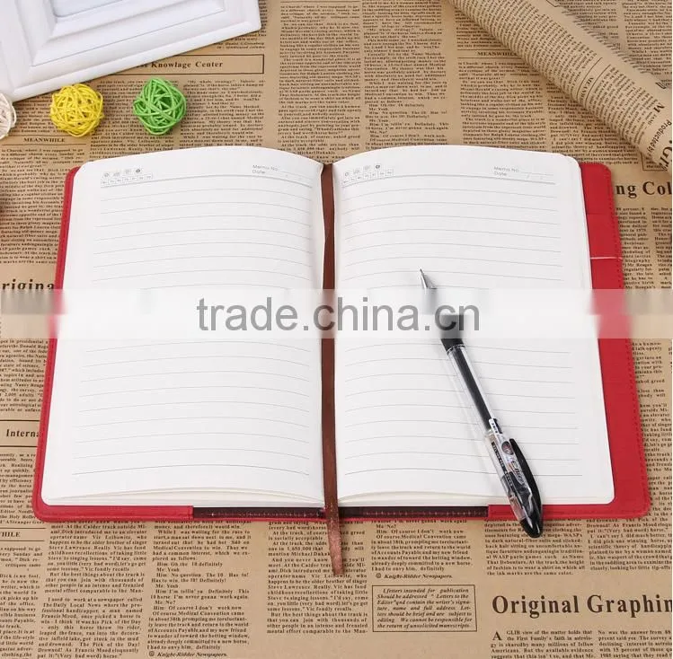 Factory Customized Leather Notebook Cover Faux Leather Notebook