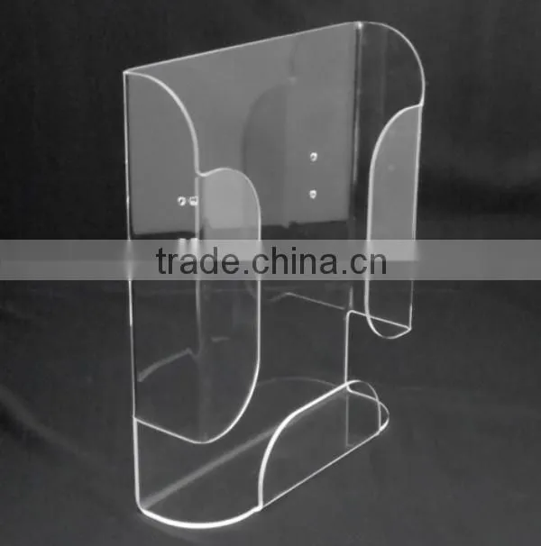 Custom wall mounted acrylic book shelf