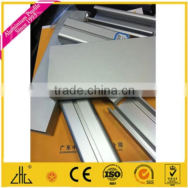 20um anodized polished chanical polishing oxidation process.chemical polishing.aluminum profile for shower factory