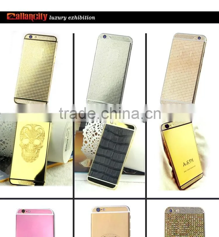 high quality back cover for iphone6 plus gold plated 24ct