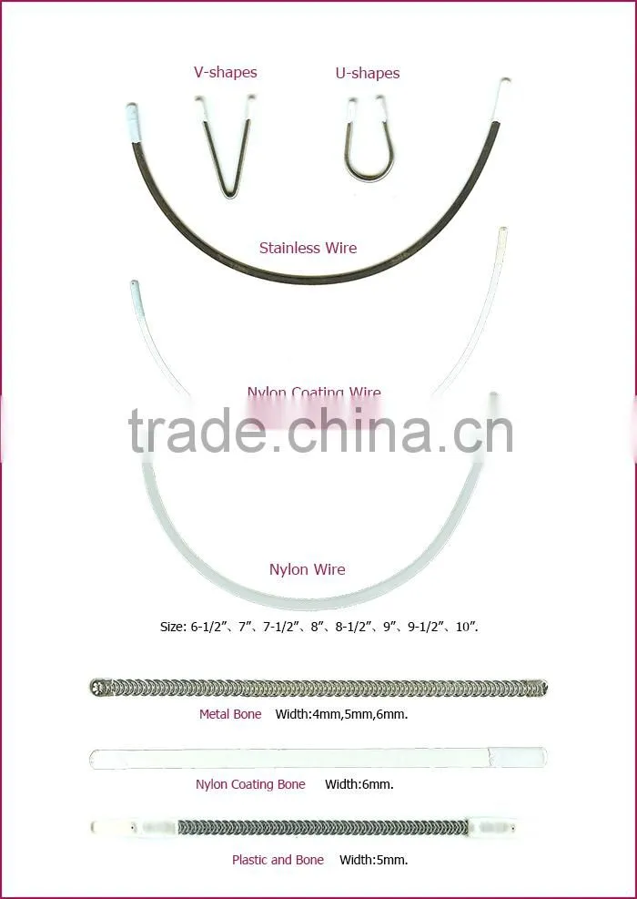 Bra accessories nylon coating wire stainless wire