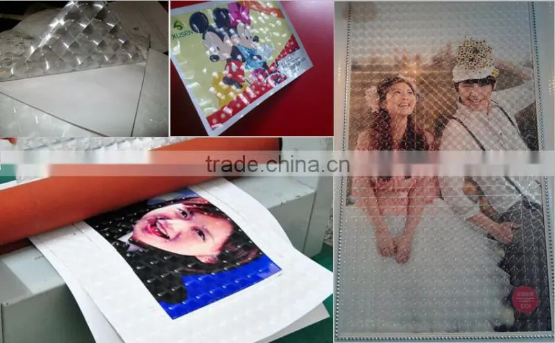 Printable 3D cat eyes lamination film/photo 3D cold laminatiing film