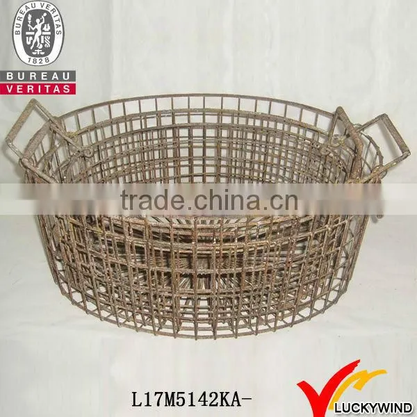 Functional durable vintage country style storage basket