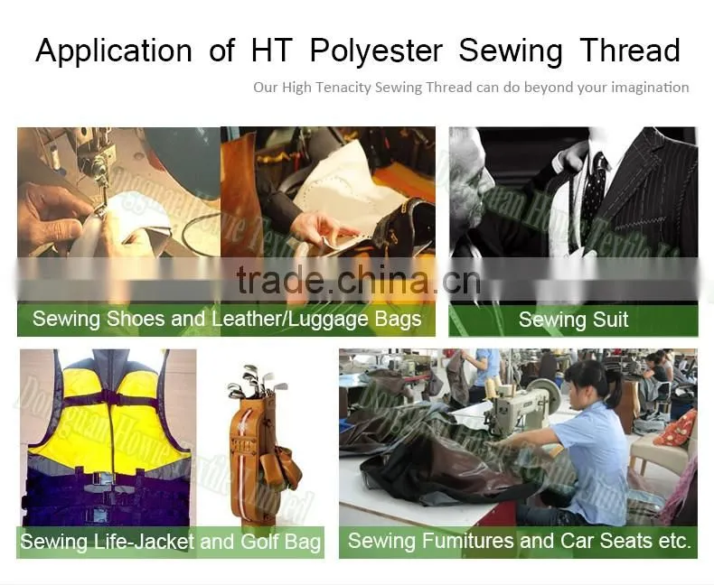 colorful inherent polyester flame retardant thread for special bags sewing