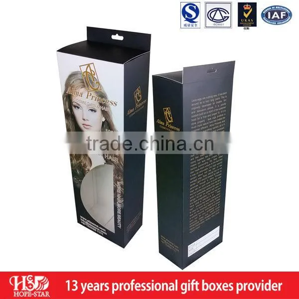 printing Logo colorful box for hair extension packing