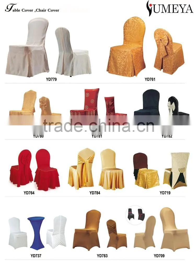Cheap lace universal wedding chair covers and satin chair cover