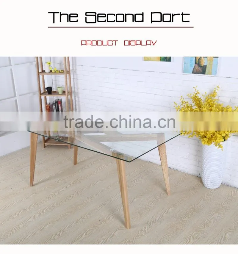 Tempered glass dining table new design