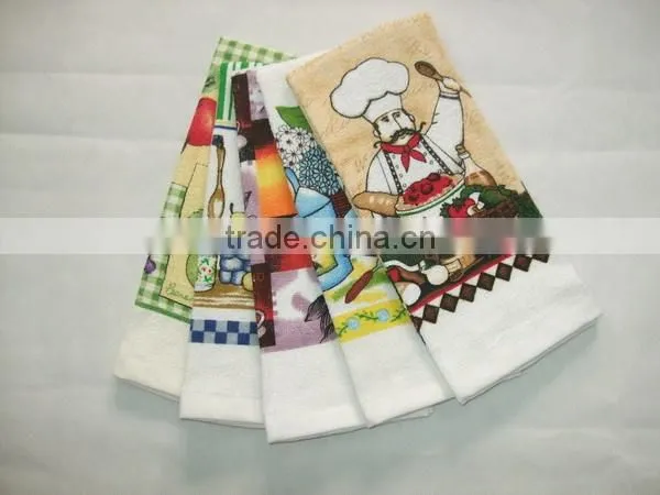 2015 latest design pigment printing cotton towel printed kitchen towel/tea towel china supplier china wholesale alibaba