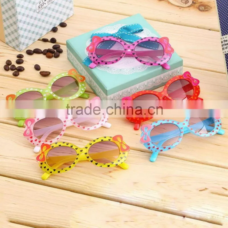 Fashion Baby Kids Children Sun Glasses Plastic Sunglasses Girls Bow Eyewear