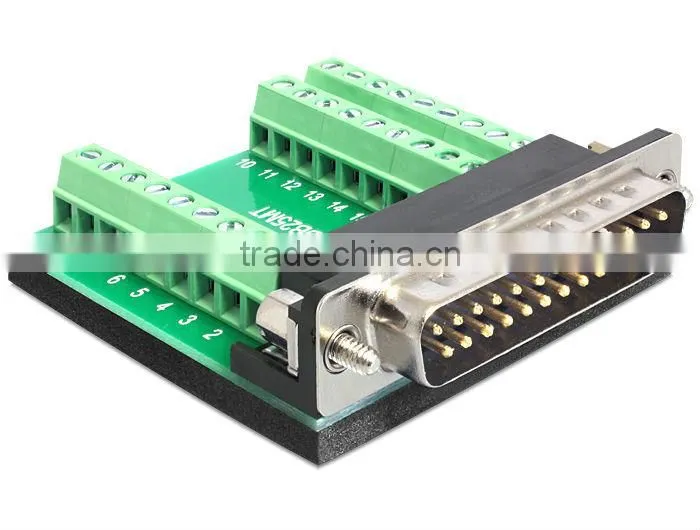 high-quality d-sub 78 pin male connector with Terminal block 5.0 Pitch