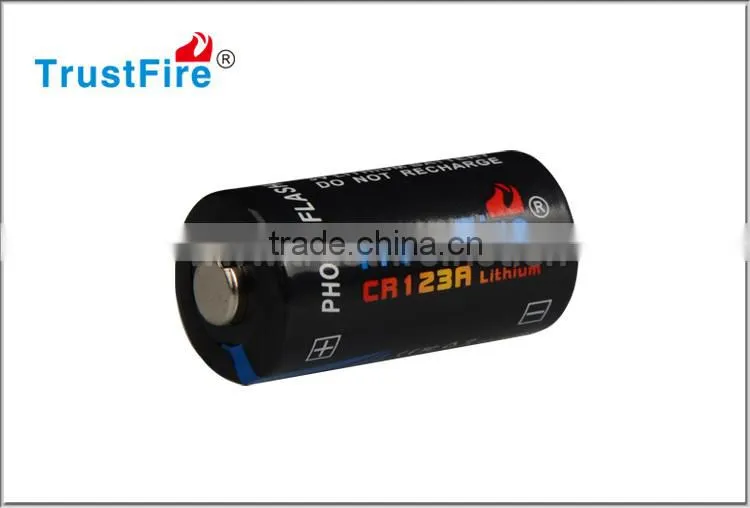 Trustfire lithium battery CR123A disposable batteries ,Li-ion Non-Rechargeable 1300mah li-ion Batteries made in China