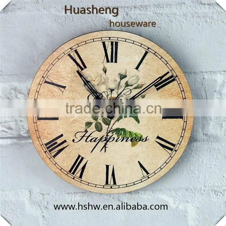 Heat transfer wooden clock dial face