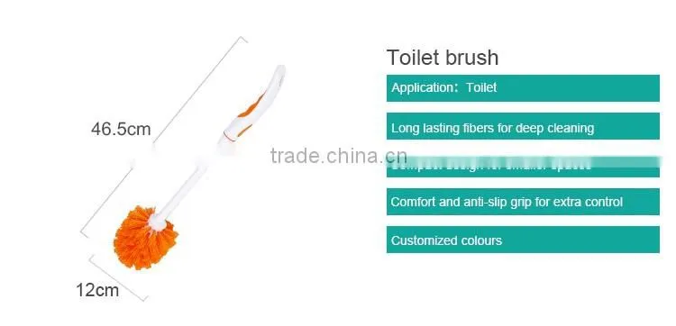 Eco-Friendly Easily Cleaned Stocked Toilet Brush In Rubber