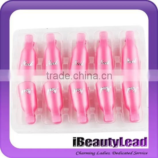 New coming nail soakers with cap clip uv gel polish remover cap nail tools