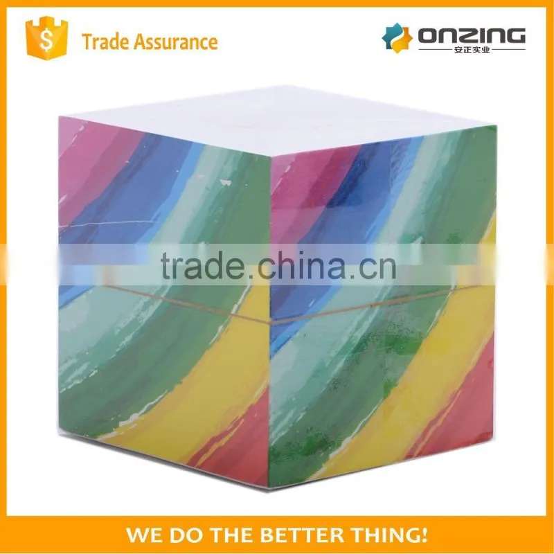 Cube shape wood free paper small size cheap bulk blank notepad