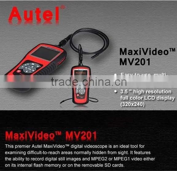 2013 whole sale newest Autel MaxiVideo MV201 inspection camera with 5.5 mm image head