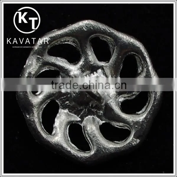 Good quality NK026 metal flower lead free metal shank rhinestone buttons